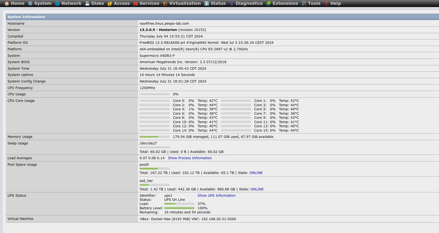 Updated NAS on adaptive CPU and freebsd 13.3